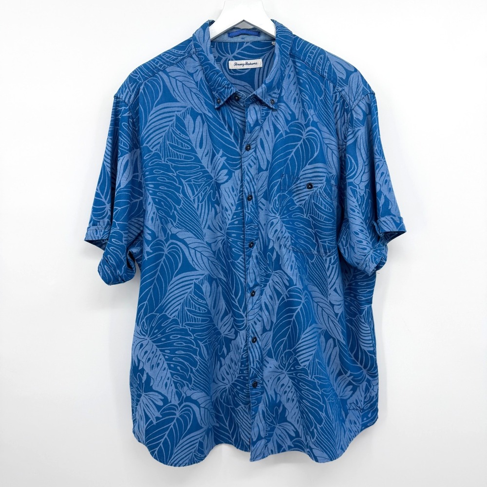 Tommy Bahama Hawaiian Shirt Mens XL 100% Cotton Copyrighted Coastal Resort Beach